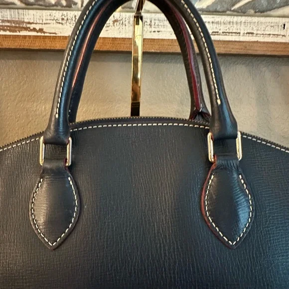 Dooney & Bourke Navy Leather Satchel - Picture 15 of 16